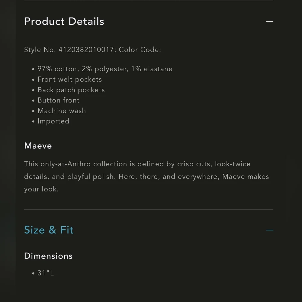 NWT ANTHROPOLOGIE MAEVE Slim Scalloped Denim Skirt - Picture 6 of 7